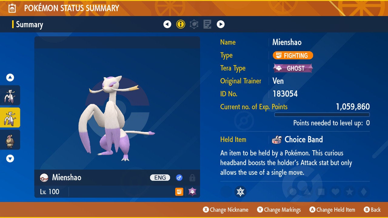 Mienfoo Mienshao 6IV brillant non brillant Pok mon carlate Violet