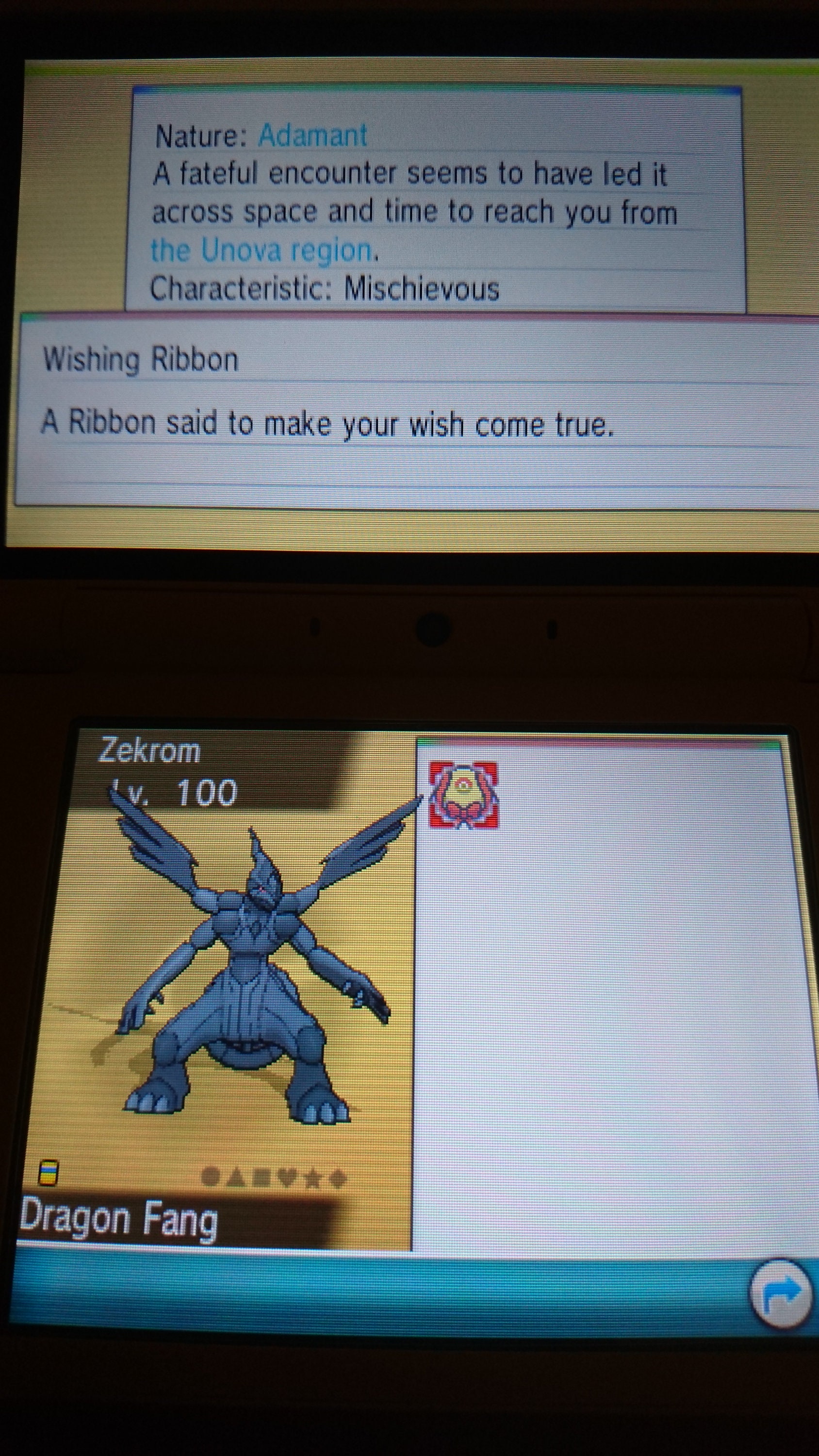 Shiny ZEKROM 6IV Pokemon XY ORAS Ultra Sun and Moon 3DS Unova Legendary