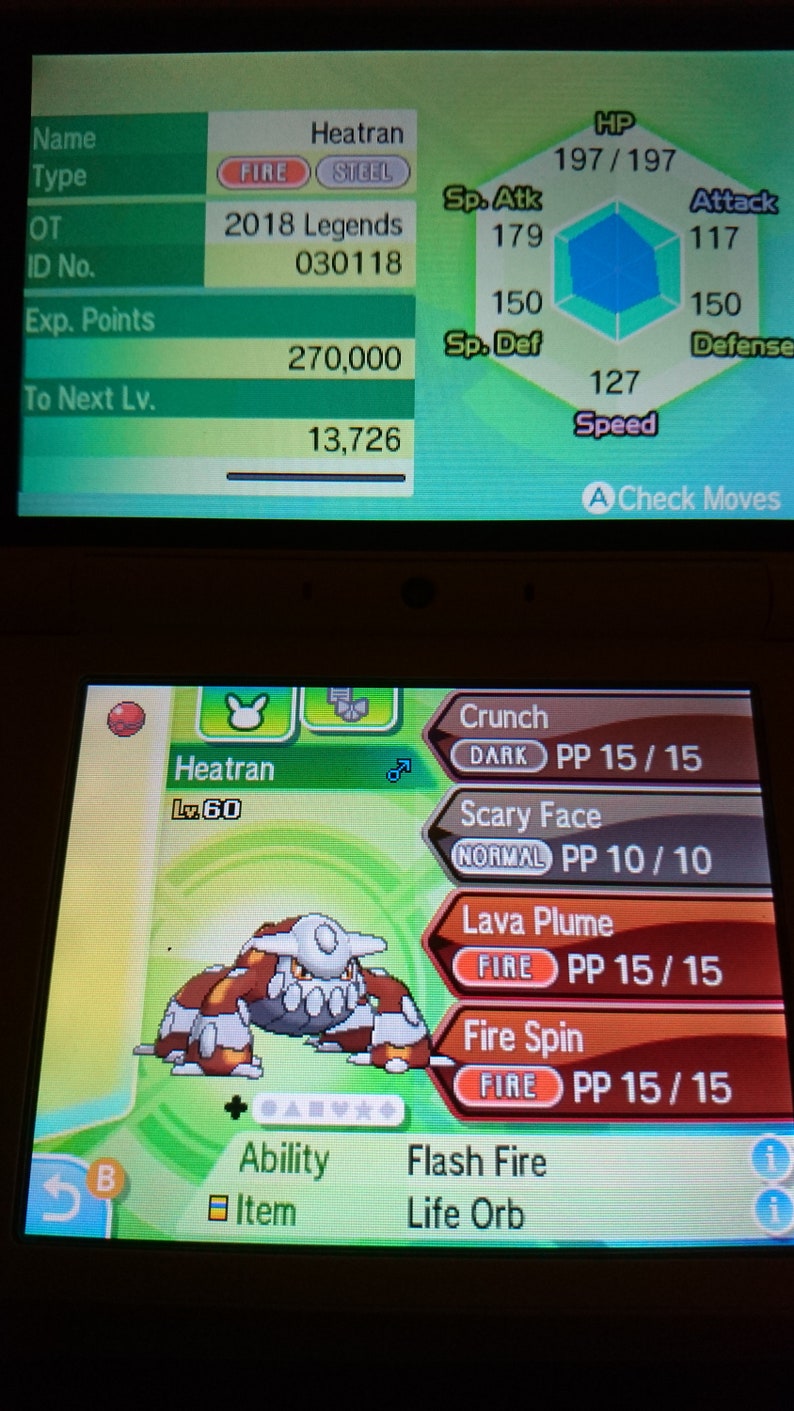 Heatran Moveset Heatran Legendary Pokémon Celebration EVENT 6IV - Sw/sh Bd/sp S/V HOME ...