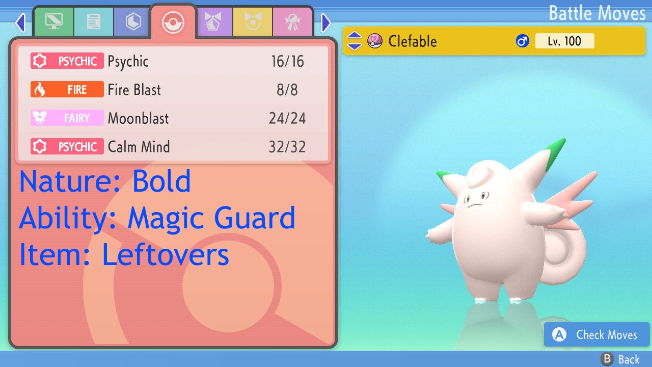 Shiny Clefable / Pokemon Let's Go / 6IV Pokemon / Shiny Pokemon