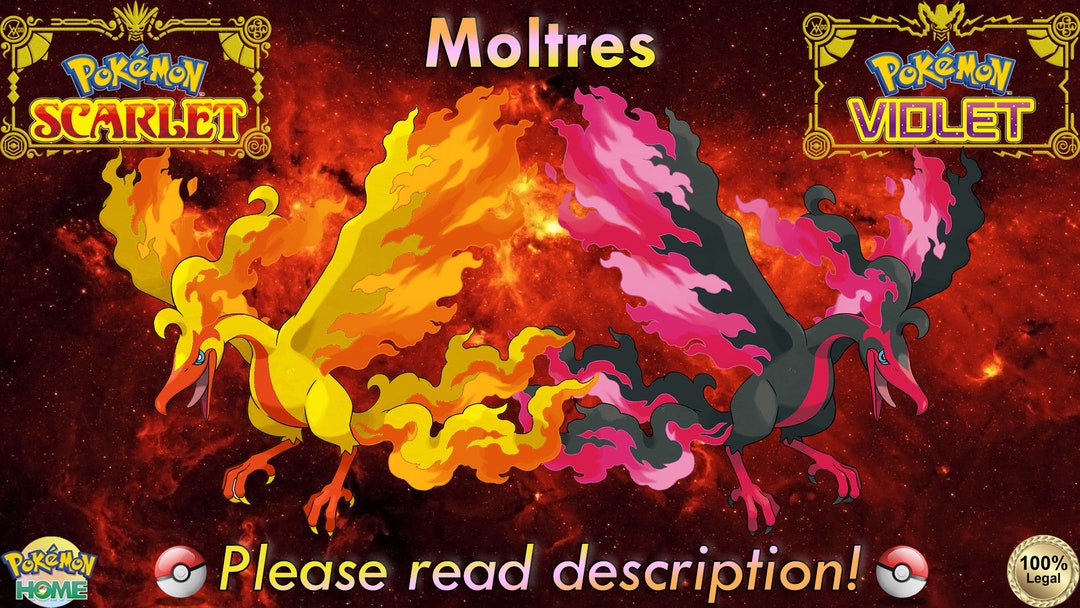 Pokemon Scarlet/Violet ✨ SHINY MOLTRES (Kanto) Lv.100 LEGENDARY 6IV Timid  w/MB