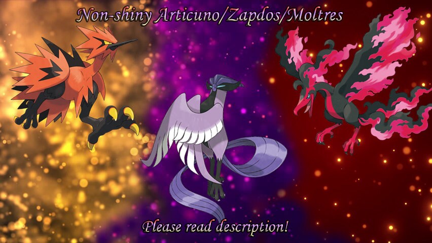 Articuno/zapdos/moltres Galarian pack/shiny-locked Pokemon - Etsy