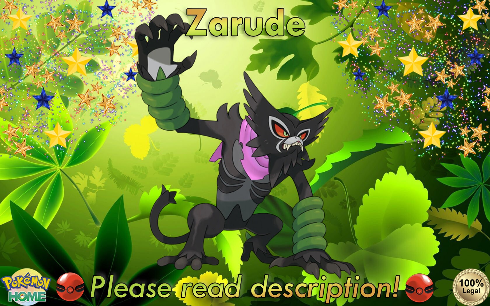 Zarude gen 8 pokemon galar isle of armor the movie coco mythical caped