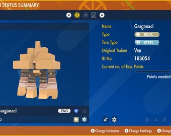 Garganacl for Champions Battle Ready - Pokémon HOME (100% Legal)