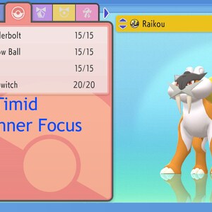 Shiny/Non-shiny Raikou 6IV - Brilliant Diamond/Shining Pearl (100% Legal)