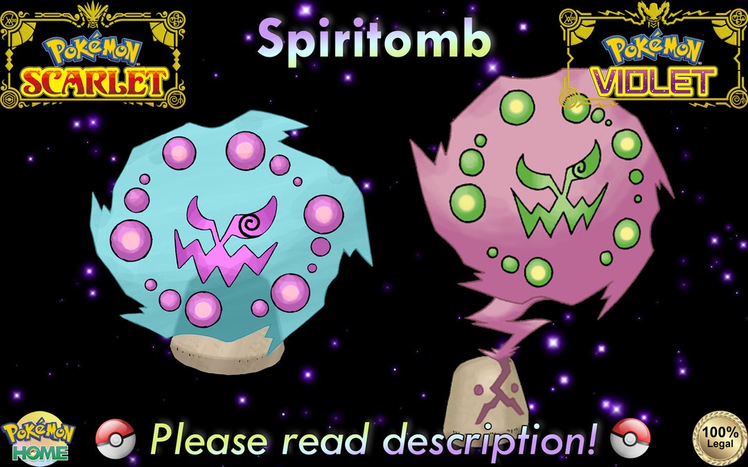 Shiny/non-shiny Spiritomb 6IV Pokémon Scarlet/violet 100% -  Norway