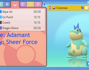 Totodile brillante/non brillante/Feraligatr 6IV Diamante Totodile brillante/non brillante/Feraligatr 6IV Diamante