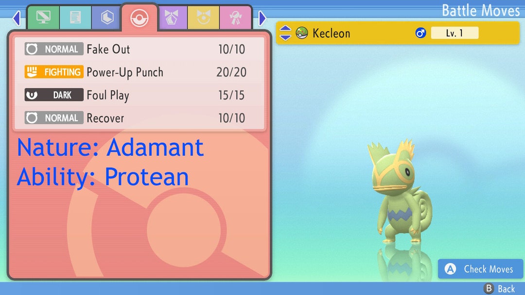 Shiny/nonshiny Kecleon 6IV Brilliant Diamond/shining Pearl 100 Legal
