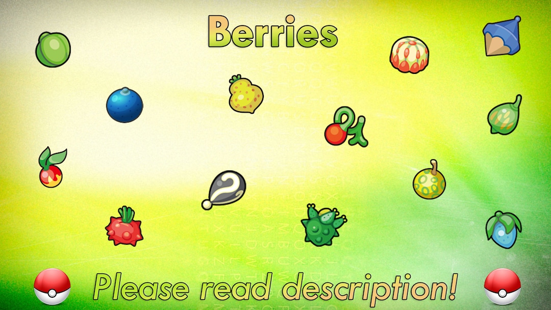 Berries Pokémon X/Y OR/AS S/M Us/um Sw/sh Bd/sp 100 Legal Etsy