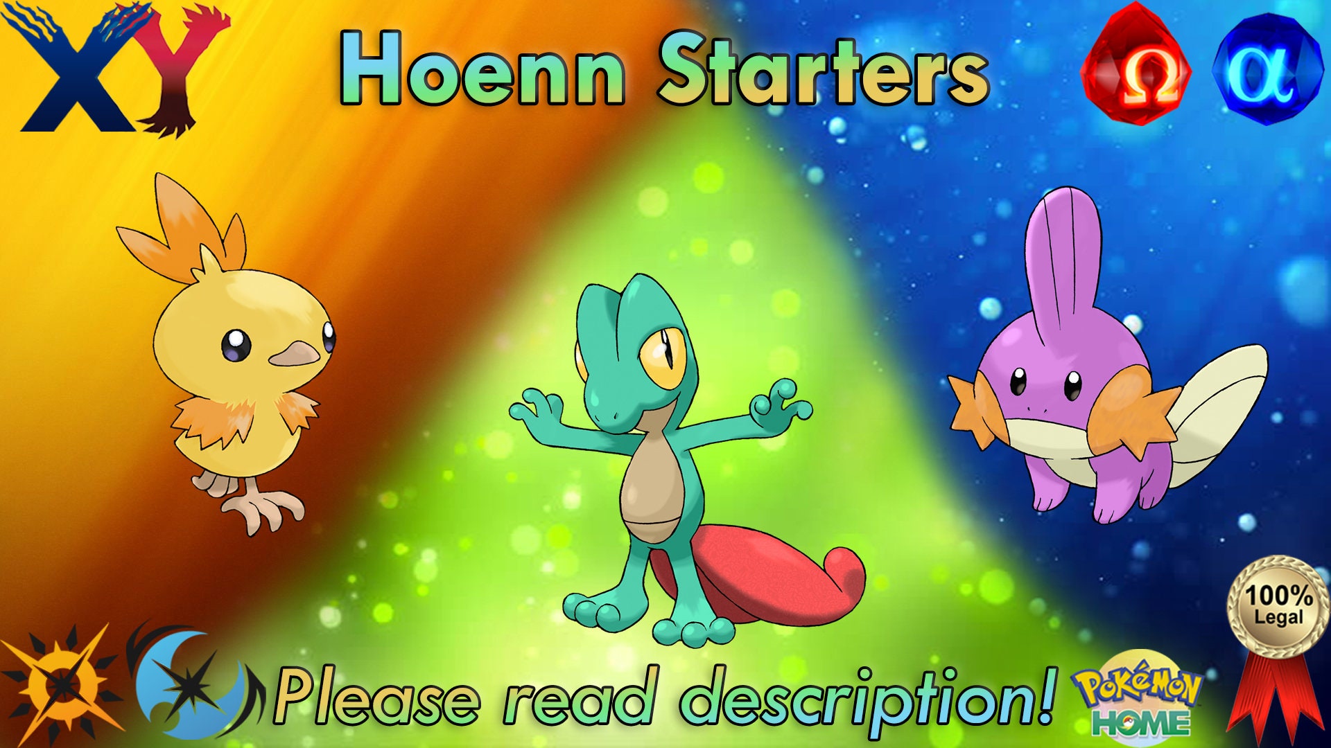 🌟Hoenn Starters Pokémon Shining Pearl Brilliant Diamond Shiny non shiny  Home🌟