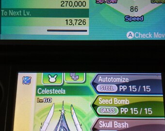 Ultra SHINY 6IV CELESTEELA / Pokemon Sword and Shield / Alolan -  Israel