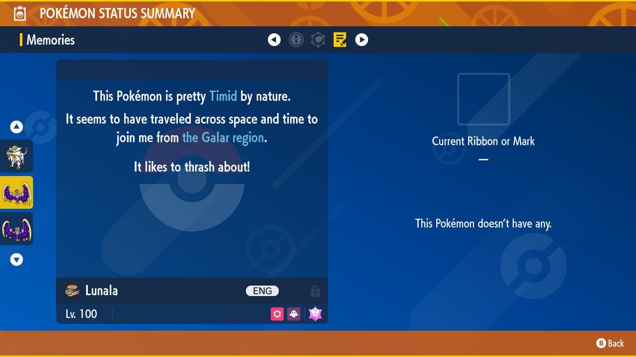 Lunala Shiny or Non 6 IV Competitive Customizable Pokémon Scarlet