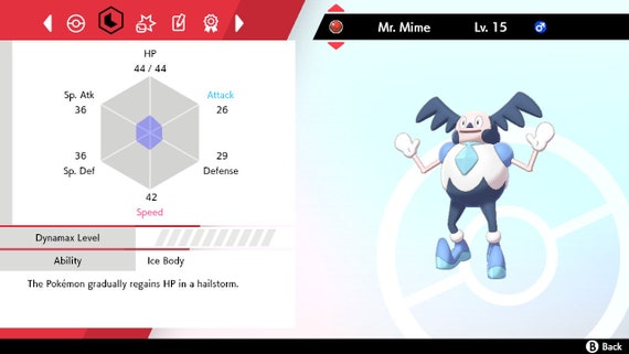 Galarian Mr. Mime Hidden Ability EVENT 6IV - Pokémon Sword/shield