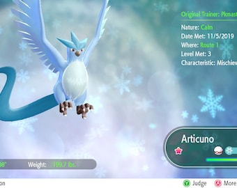 Shiny/non-shiny Articuno/zapdos/moltres Bundle 6IV XL Pokémon