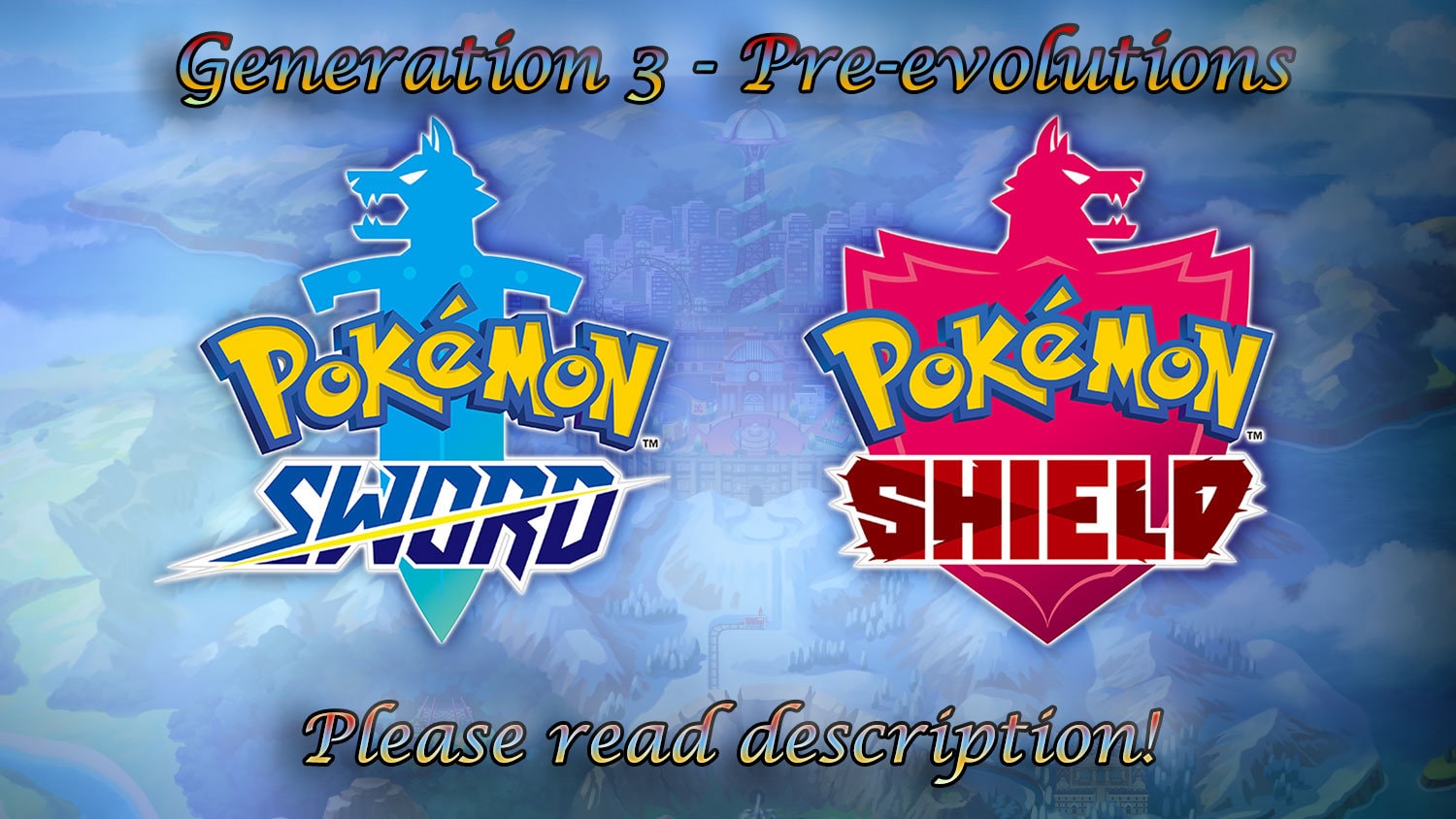 Shiny Gen 8 pre-evolutions Pokemon Sword/shield switch 