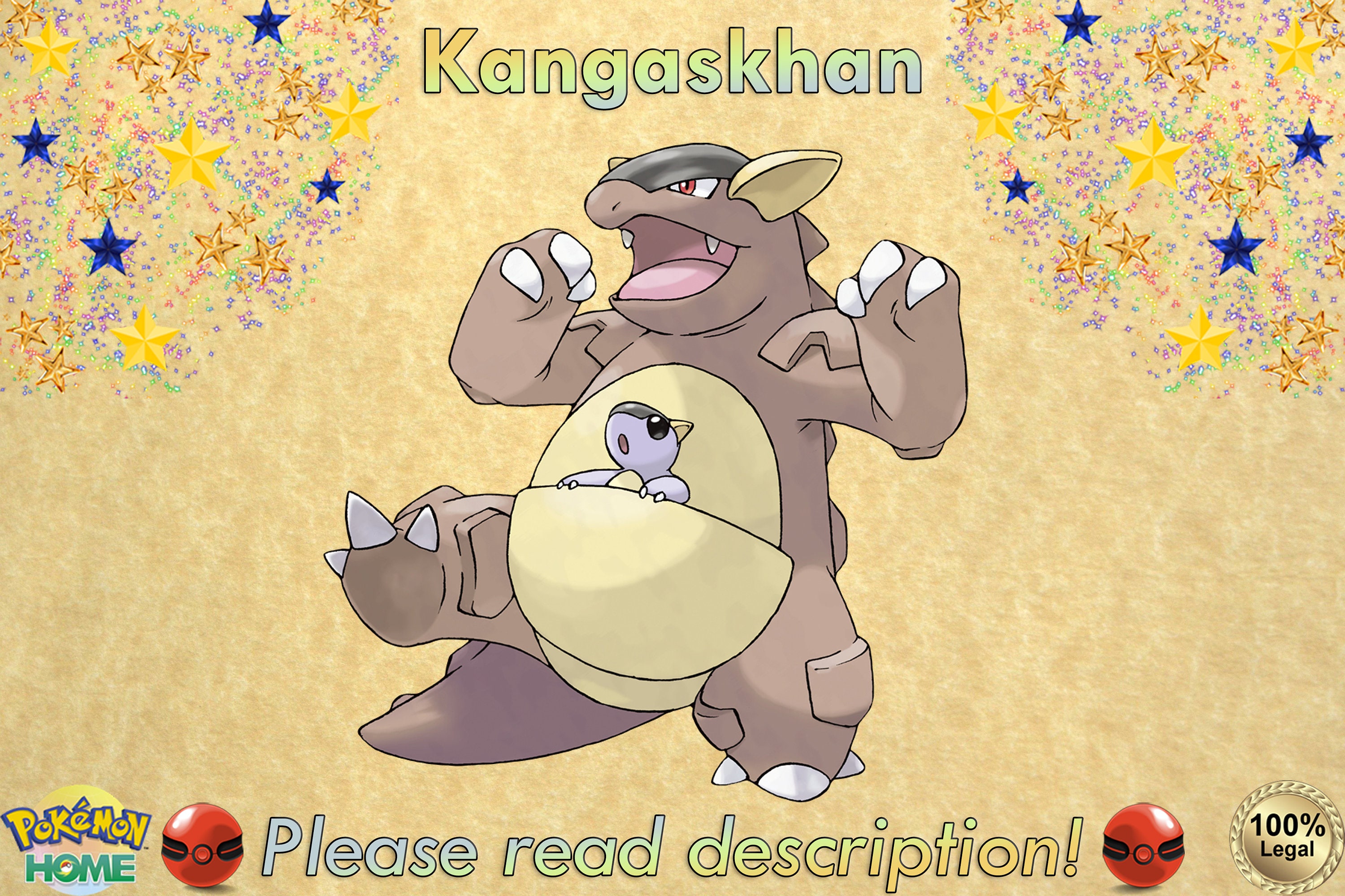 Kangaskhan EVENT 6IV Pokemon X/Y OR/AS S/M Us/um Sw/sh Bd/sp -  Israel