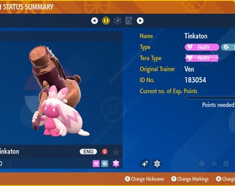 Tinkaton for Champions Battle Ready - Pokémon HOME (100% Legal)