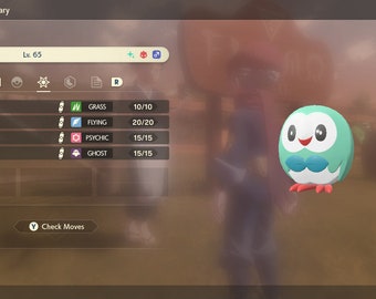 Shiny/Non-shiny Rowlet/Decidueye Alpha 6IV/EV - Legends Arceus (100% Legal)