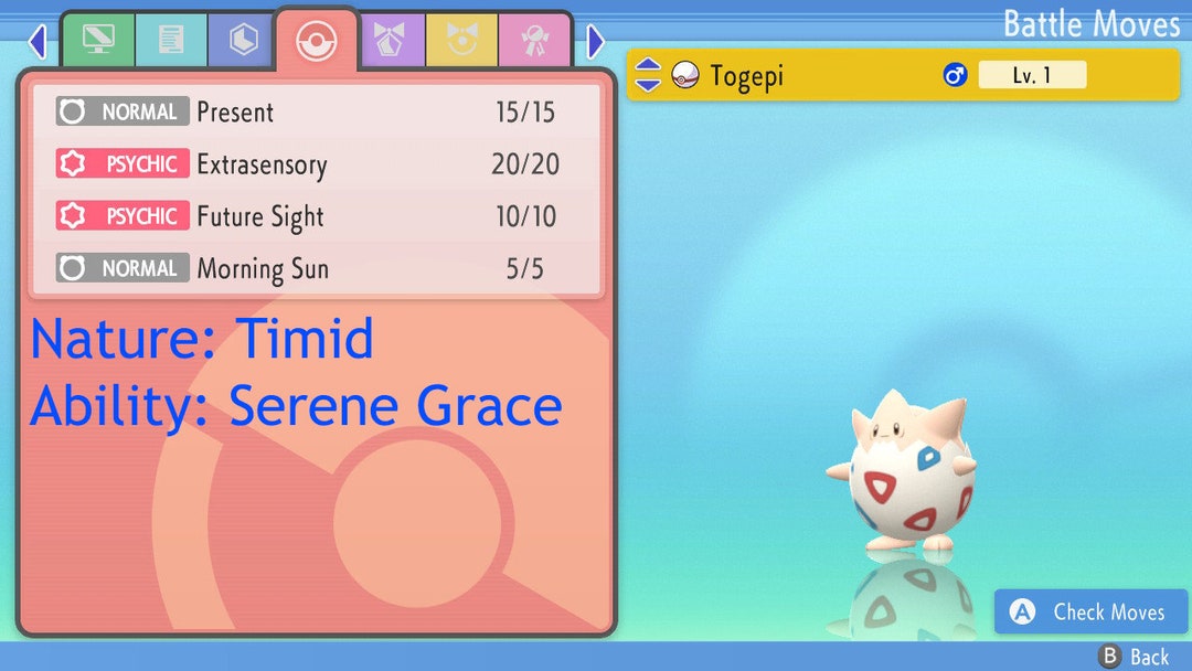 Shiny/nonshiny Togepi/togekiss 6IV Brilliant Diamond/shining Pearl 100