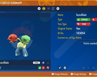 Scovillain for Champions Battle Ready - Pokémon HOME (100% Legal)