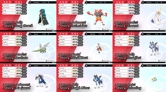 Shiny Generation 7 Pokemon Sword Shield Switch Fast Etsy Denmark