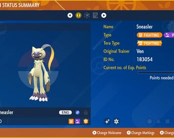 Sneasler for Champions Battle Ready - Pokémon HOME (100% Legal)