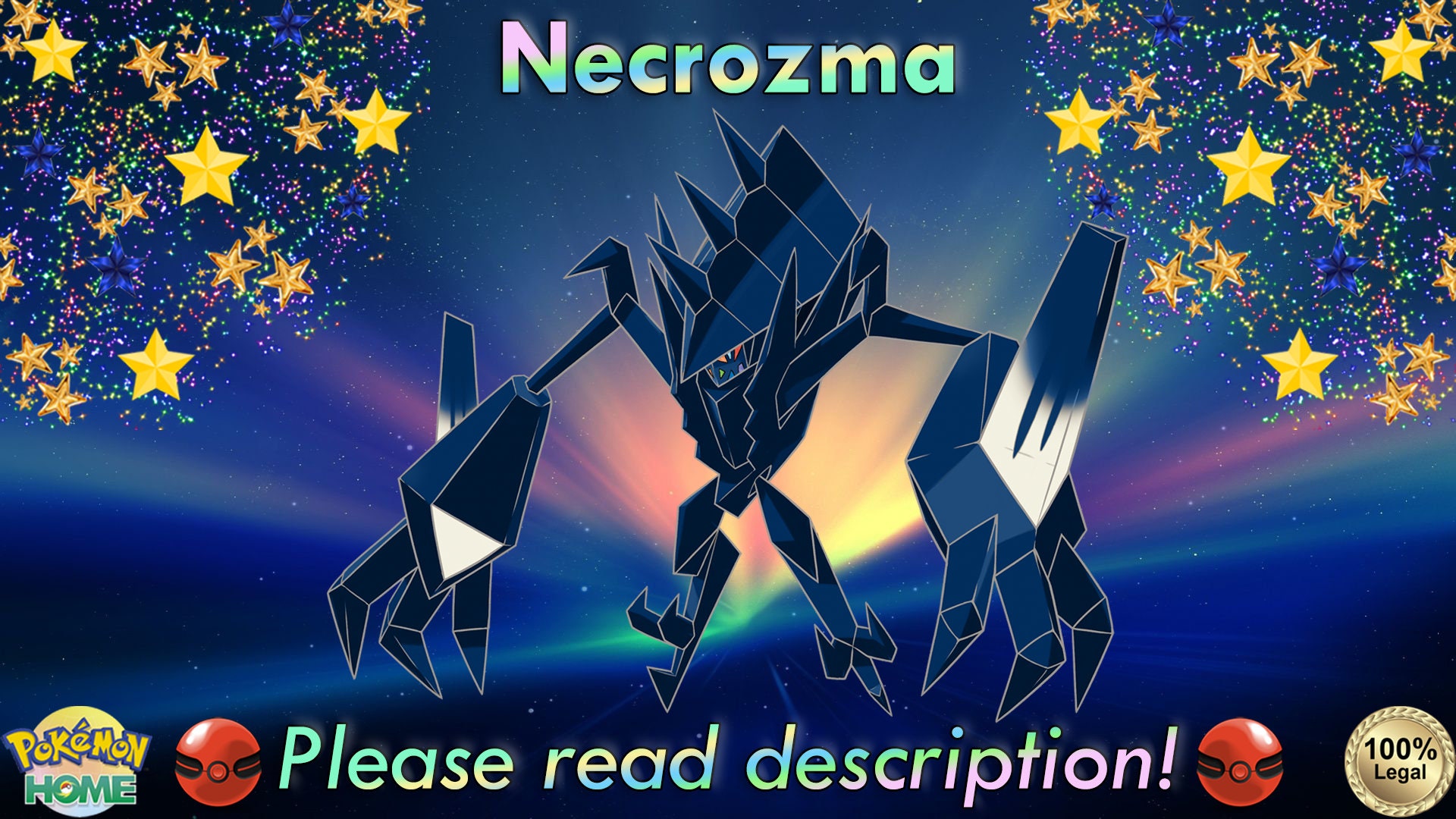 SOLGALEO LUNALA NECROZMA Shiny 6IV Events Bundle / Pokemon 