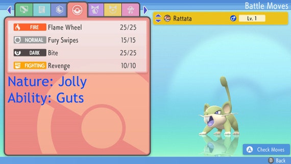 Shiny non shiny Rattata raticate 6IV Brilliant Diamond shining