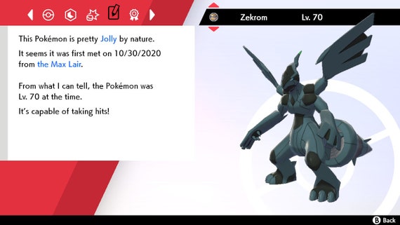 Shiny Zekrom 6IV Pokemon X/Y OR/AS S/M Us/um Sword/shield 
