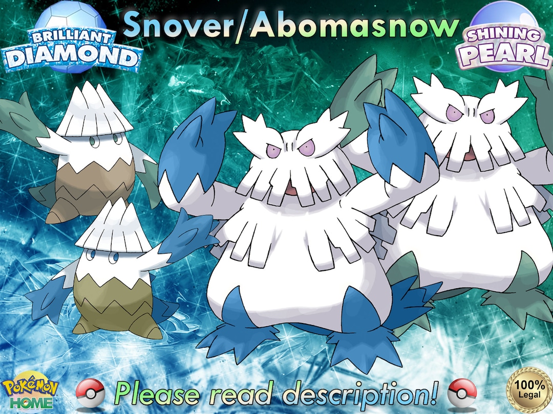 Shiny/non-shiny Snover/abomasnow 6IV Brilliant Diamond/shining Pearl