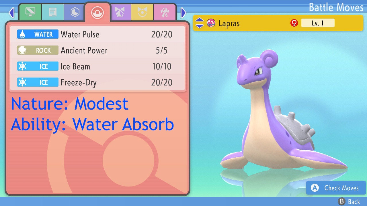 I got a shiny lapras in PokemonFireRed