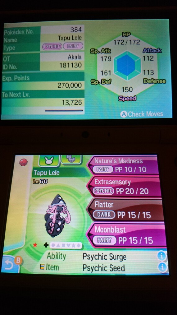 Tapu Lele • Competitive • 6IVs • Level 100 • Online Battle-Ready