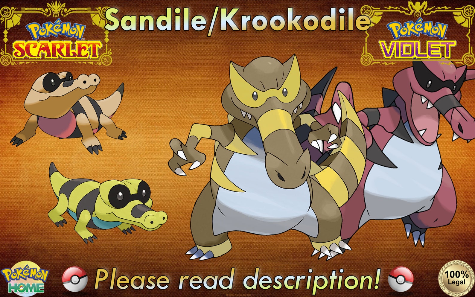 Pokémon Scarlet And Violet ✨ Shiny Krookodile ✨ W/ Best 6IV Customizable - Foto 6