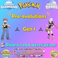 Shiny Non-shiny Gen 1 Pre-evolutions 6IV - Pokémon Brilliant Diamond Shining Pearl HOME (100% Legal) product logo