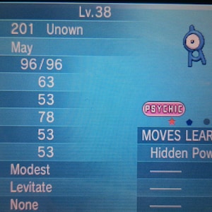 Glanzende/niet-glanzende Unown-symbolenbundel - ALLEEN HOME-overdracht (van X/Y OF/As) (100% legaal)