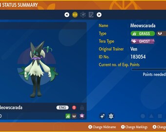 Meowscarada for Champions Battle Ready - Pokémon HOME (100% Legal)