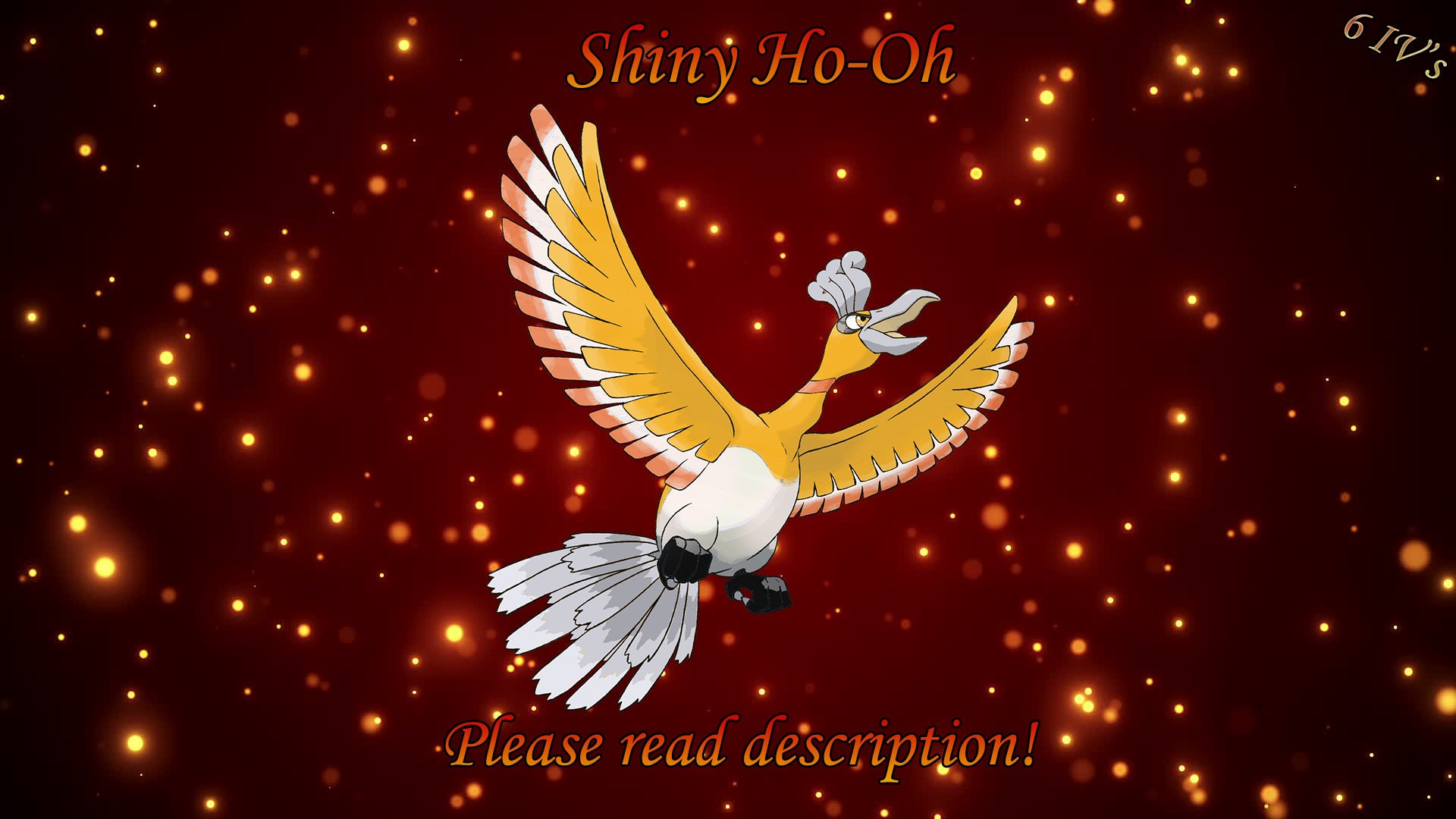 ✨ SHINY ✨ HO-OH LEVEL 1 6IV Pokemon Brilliant Diamond Shining Pearl FAST  TRADE