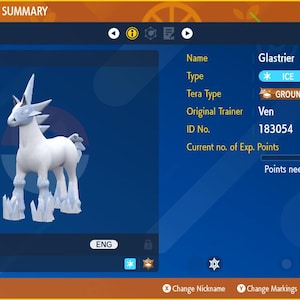glastrier pokemon card LegendsDiscovered: GLASTRIER! Glastrier has tremendous physical strength, and the mask of ice covering its face is 100 times harder than diamond. It emits intense cold from its hooves. It's also a belligerent Attack 2 Glastrier (051/196) [Sword & Shield: