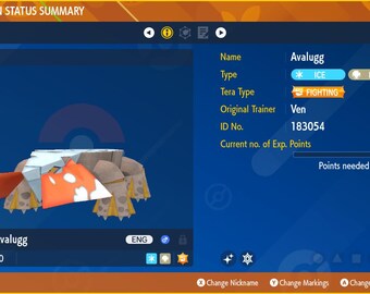Hisuian Avalugg for Champions Battle Ready - Pokémon HOME (100% Legal)
