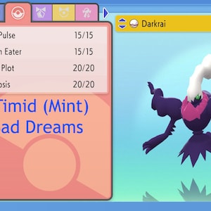Glanzend/niet-glanzend Darkrai 6IV - briljante diamant/glanzende parel (100% legaal)