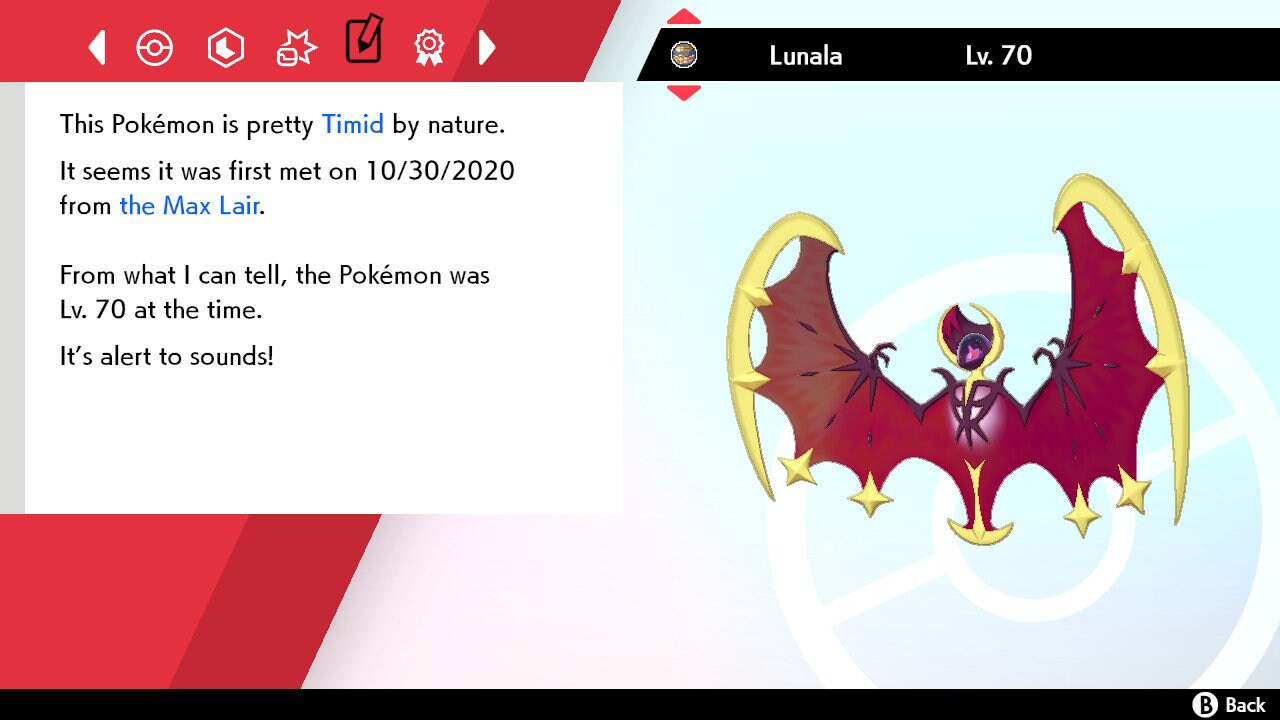 Shiny Lunala EVENT 6IV Pokemon Sun/moon Us/um Sword/shield 