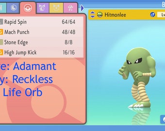 Shiny/non-shiny Hitmonlee 6IV Brilliant Diamond/shining -  Denmark