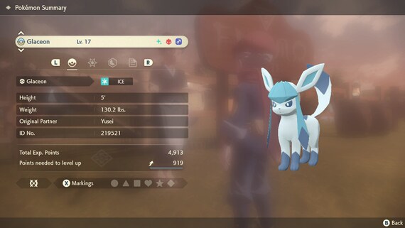 Pokemon Legends Arceus Shiny Alpha Eevee Max Effort Levels 6IV-EV