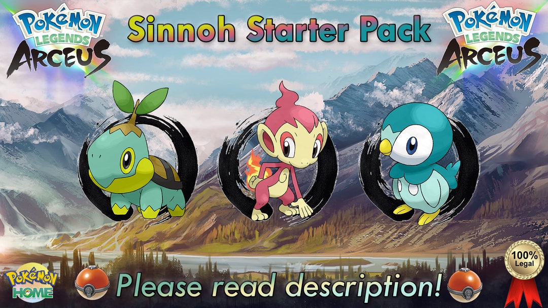 Shiny Turtwig/Chimchar/Piplup Starter Pack 6IV - Pokemon X/Y OR/AS