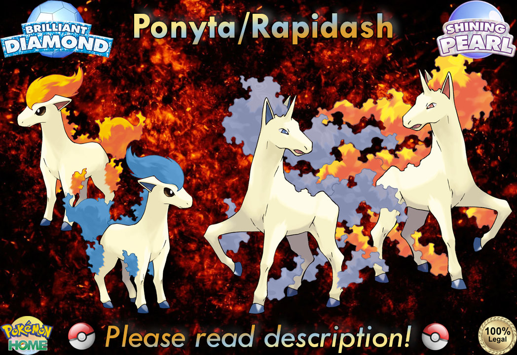 Shiny/non-shiny Ponyta/rapidash 6IV Brilliant Diamond/shining Pearl 100%  Legal - Etsy New Zealand