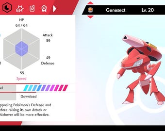 Shiny Non-shiny Genesect 6IV - Pokémon Sword Shield HOME (100% Legal)