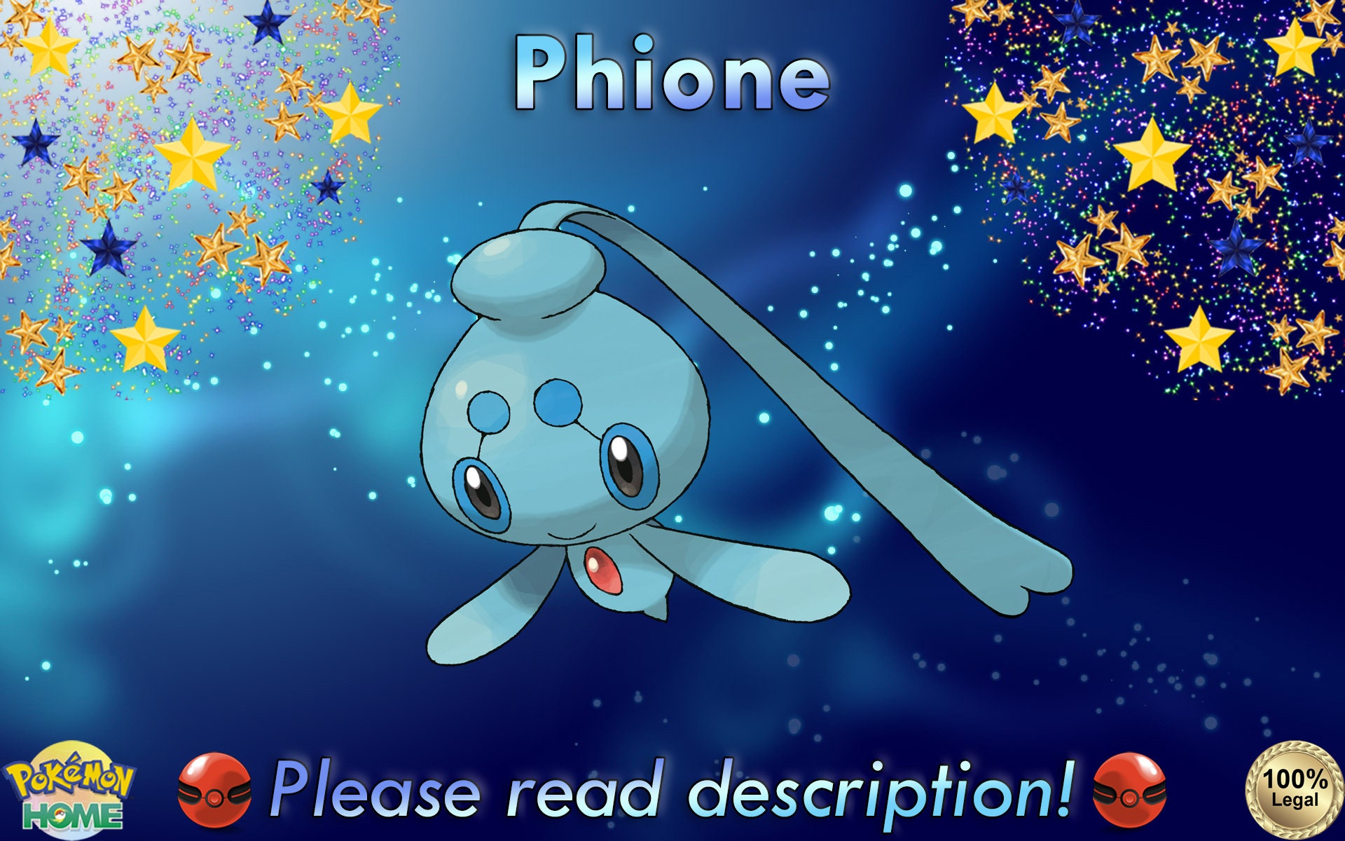 Pokemon Home // Phione Manaphy 6IV Mythical Events Pack // 