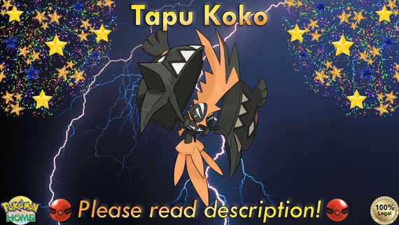 Pokemon Sword and Shield LEGIT International Event Shiny Tapu Koko Untouched