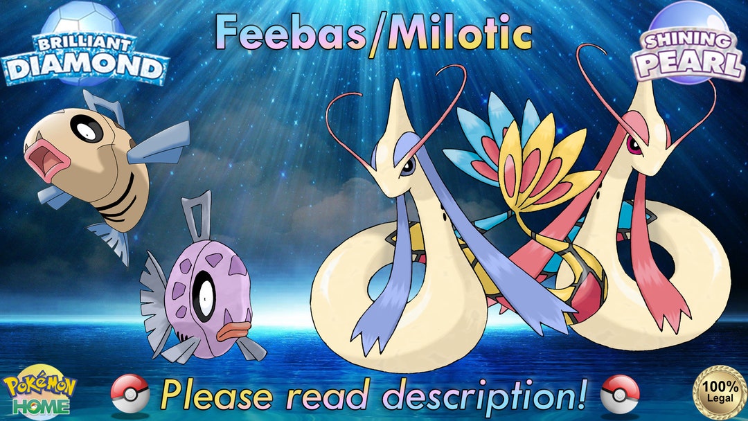 Shiny/nonshiny Feebas/milotic 6IV Brilliant Diamond/shining Etsy
