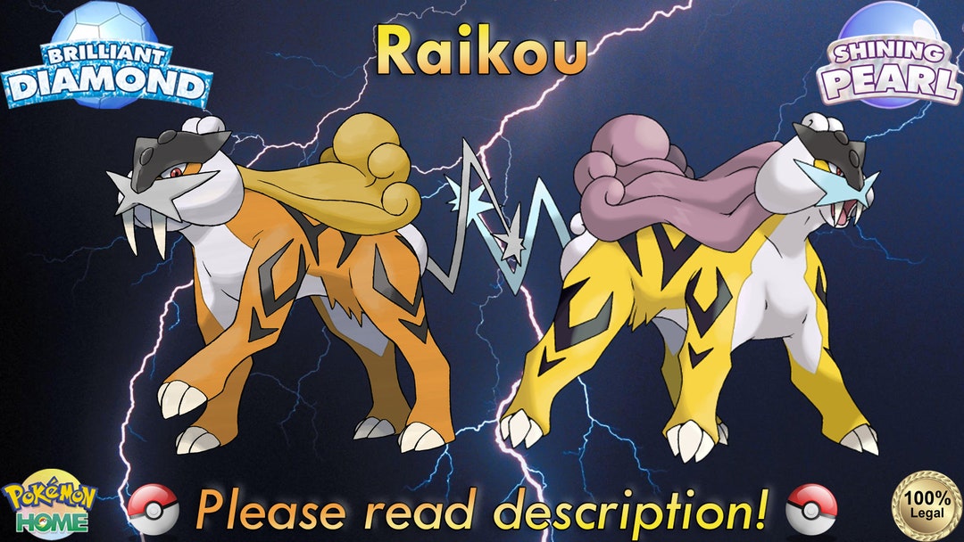 Pokemon Brilliant Diamond and Shining Pearl Raikou 6IV-EV Trained